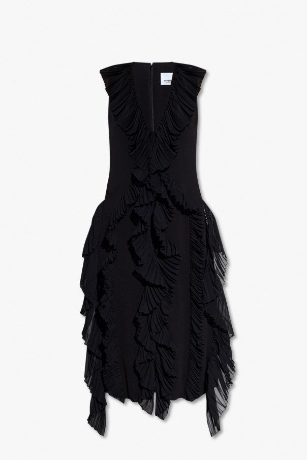 Burberry ruffle outlet dress